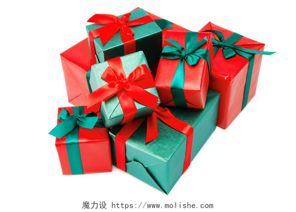 白底礼物盒礼品盒礼盒圣诞节圣诞元素